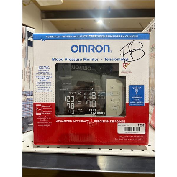 Omron Blood Pressure Monitor with Easy-Wrap Cuff, Advanced Accuracy, and Bluetooth