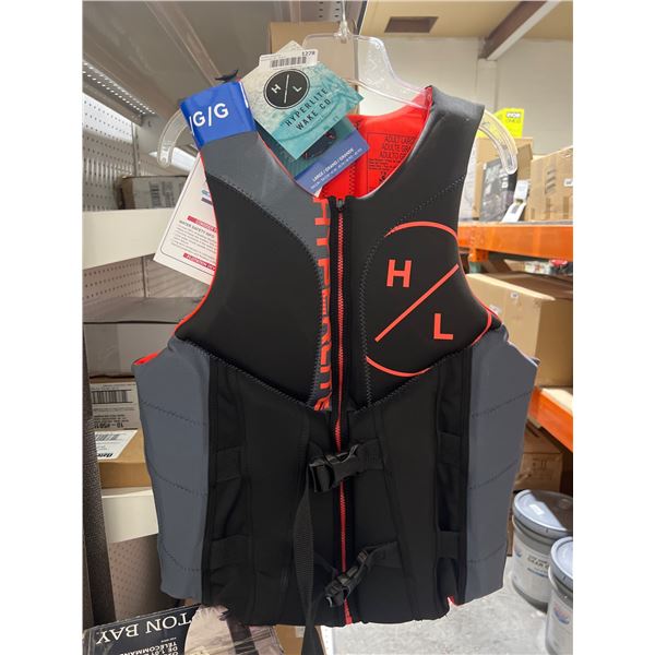 Hyperlite Wake Co Life Jacket Adult Large G/G 41-45 in Chest Size