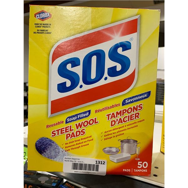 S.O.S Steel Wool Pads Soap-Filled 50 Pads