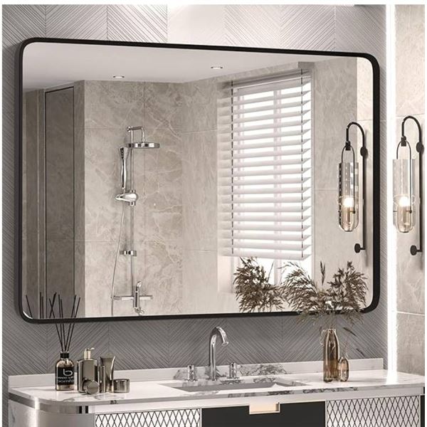 Heymiro 30×40 Rectangular Bathroom Mirror – Horizontal or Vertical Hanging