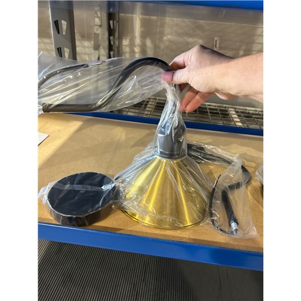 Wall Sconce Set of Brass Shade And Black Arm