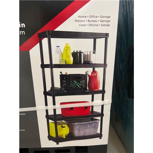 RamTuff Resin Shelving System with 5 Levels, 35.8 x 17.5 x 73 inches