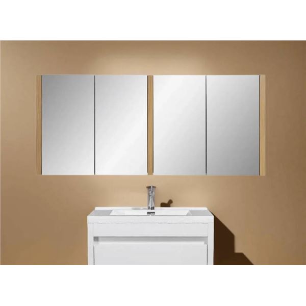 60 Inch Medicine Cabinet in Rough Oak Labrador Collection