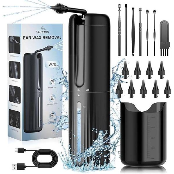 Vitcoco W70 Ear Wax Removal Device with 250ml Tank and 2000mAh Battery