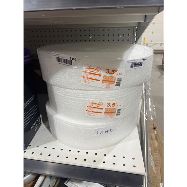 WeatherShield Sill Plate Sealer, 3.5 in x 75 ft, Lot of 3