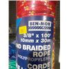 Image 3 : Lot of 4 Ben-Mor Diamond Braided Polypropylene Ropes, 3/8 in x 100 ft