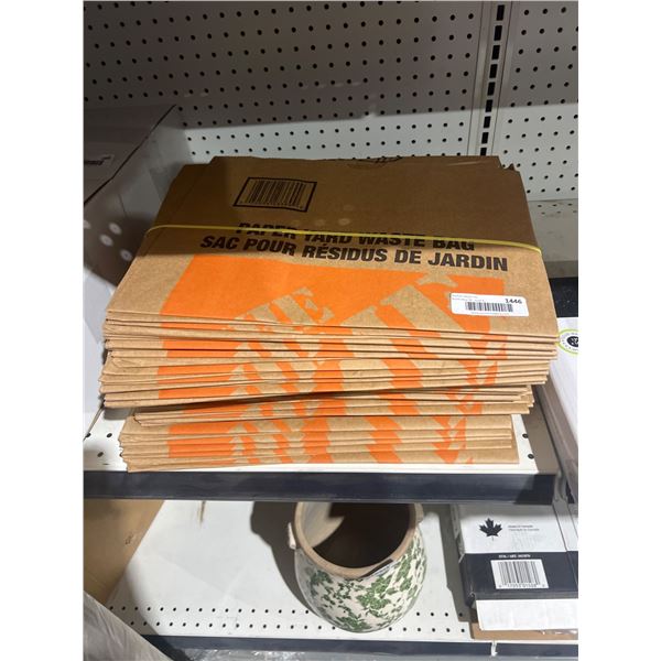 Lot Of Kraft Paper Yard Waste Bags for Outdoor Use
