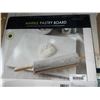 Image 2 : White Marble Pastry Board and Rolling Pin Set (12×16 Inches)