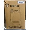 Image 2 : DEKOPRO Submersible Water Pump 1/3 HP 2450GPH Utility Pump Thermoplastic Electric Portable Transfer 