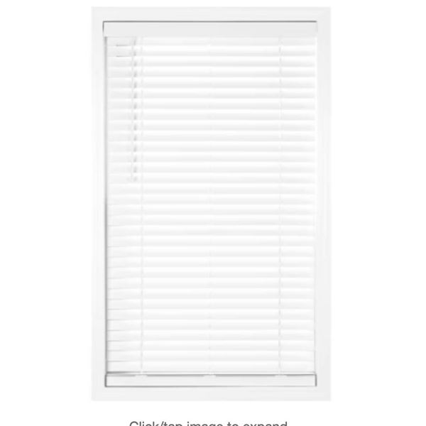 2-Inch Faux Wood Blind, 18 in W x 60 in L, White