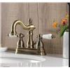 Image 1 : Kingston KB1603PL Heritage Collection 4-Inch Centerset Lavatory Faucet in Antique Brass Finish