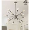 Image 1 : Vinlus 18-Light Sputnik Chandelier Light, Brushed Nickel Finish
