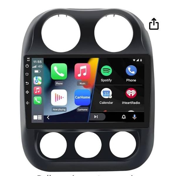 Car Radio Stereo with Touchscreen Display Compatible with Jeep