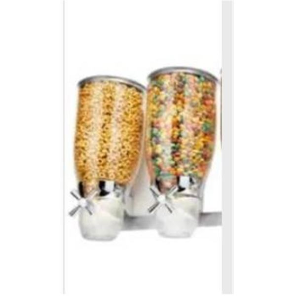 Clear Dry Cereal Dispenser with Tap, Lot of 2