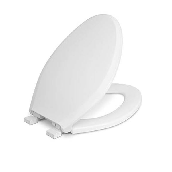 Centoco Elongated Toilet Seat – White – Adjustable – Antimicrobial