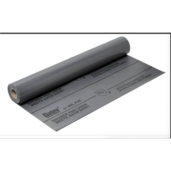 Oatey 41594 40ft x 5ft PVC Shower Pan Liner – Grey