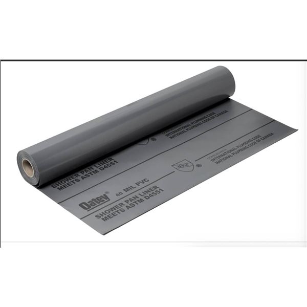 Oatey 41594 40ft x 5ft PVC Shower Pan Liner – Grey