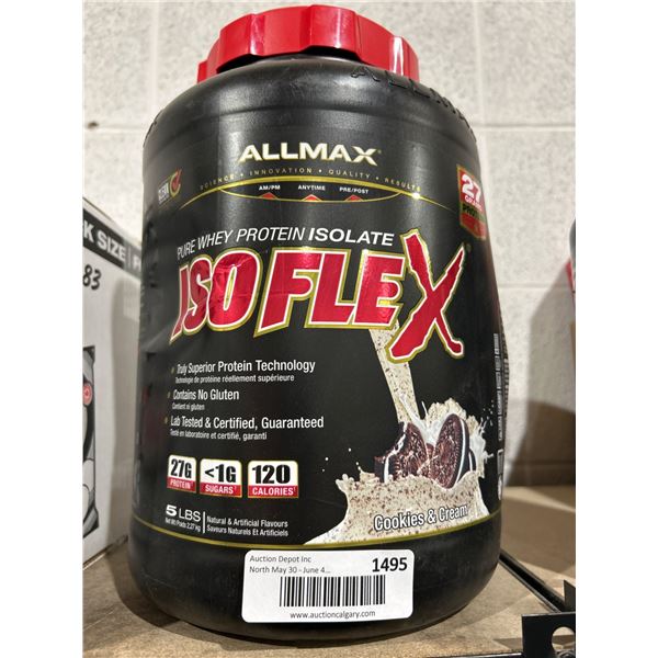 Allmax Isoflex Whey Protein Isolate 5 lb Cookies & Cream