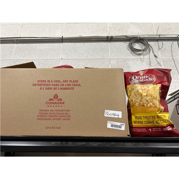 Orville Redenbacher’s Movie Theatre Butter Microwave Popcorn, 12 x 150g