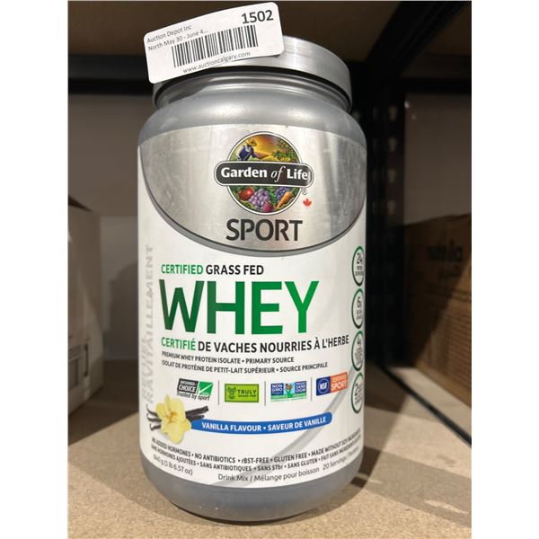 Garden of Life Sport Certified Grass Fed Whey Protein – Vanilla Flavor 540g