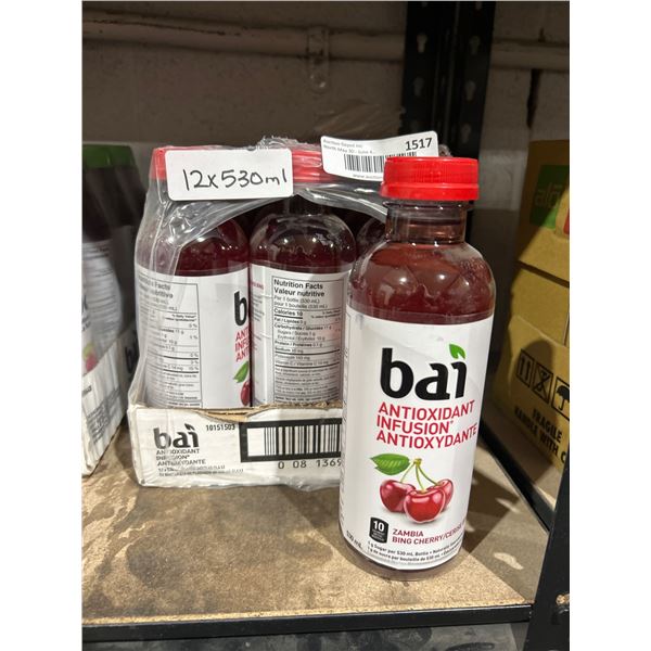 Bai Antioxidant Infusion Beverage, Zambia Bing Cherry, 12 x 530ml Bottles