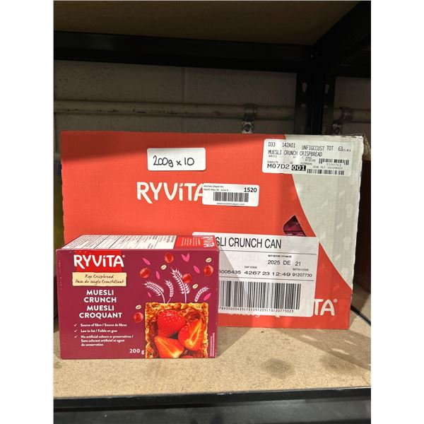 Ryvita Muesli Crunch Crispbread 200g, Pack of 10