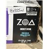 Image 3 : Zoa Energy Drink 18-Count Variety Pack, 355ml Cans, Zero Sugar, 120mg Caffeine
