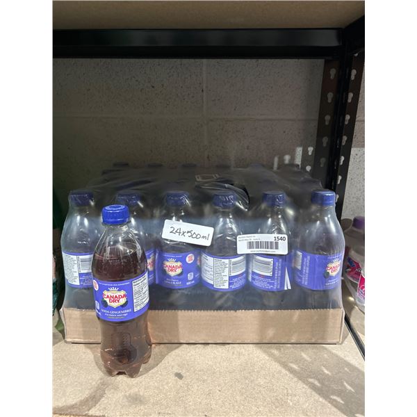 Case of 24 Canada Dry Blackberry Ginger Ale Bottles, 500ml Each