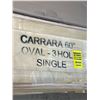 Image 8 : Wyndham Collection Deborah 60 Inch Single Vanity in White, Carrara Marble Top, Oval Sink NEW IN CRAT
