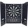 Image 1 : Electronic Dartboard With Decorative Black Cabinet And White Cross Design