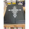 Image 2 : Electronic Dartboard With Decorative Black Cabinet And White Cross Design
