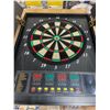 Image 3 : Electronic Dartboard With Decorative Black Cabinet And White Cross Design