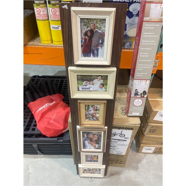 Vertical Multi-Photo Wall Frame With Six Openings