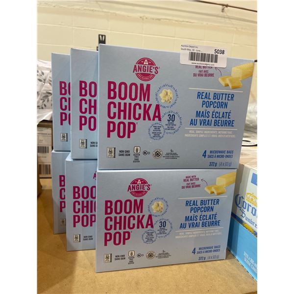 Angie’s Boom Chicka Pop Real Butter Popcorn Multipack 4 Bags x 6 Boxes