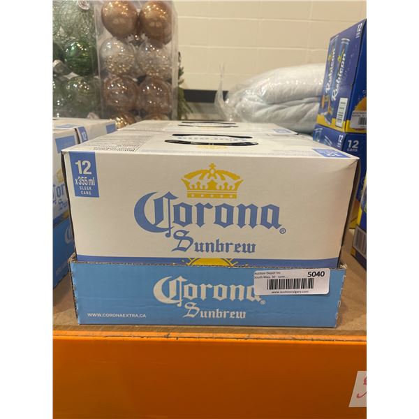 Lot of 2 Corona Sunbrew 12-Pack 355mL Cans Case