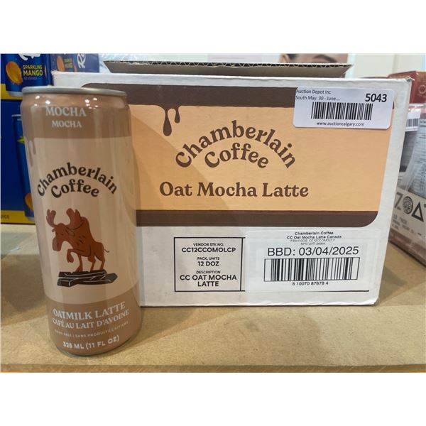 Chamberlain Coffee Oat Mocha Latte 12-Pack 8 oz Cans