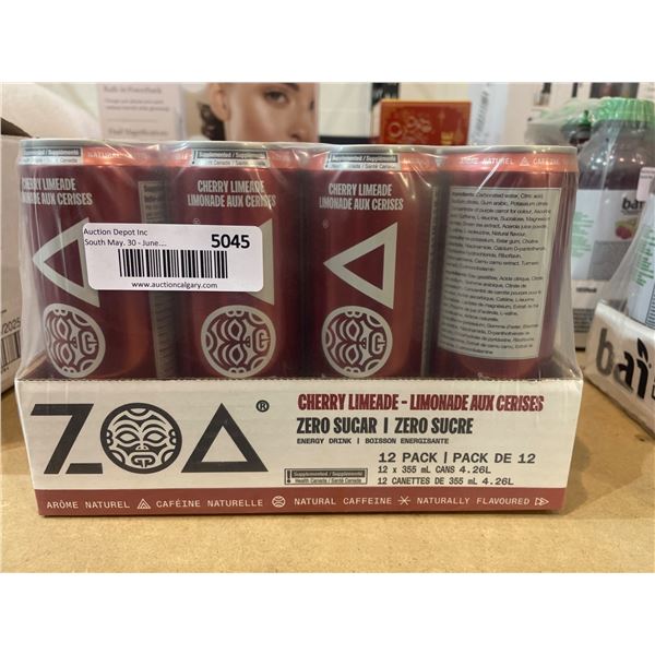 Zoa Energy Drink Cherry Limeade Zero Sugar 12-Pack, 355 ml Cans