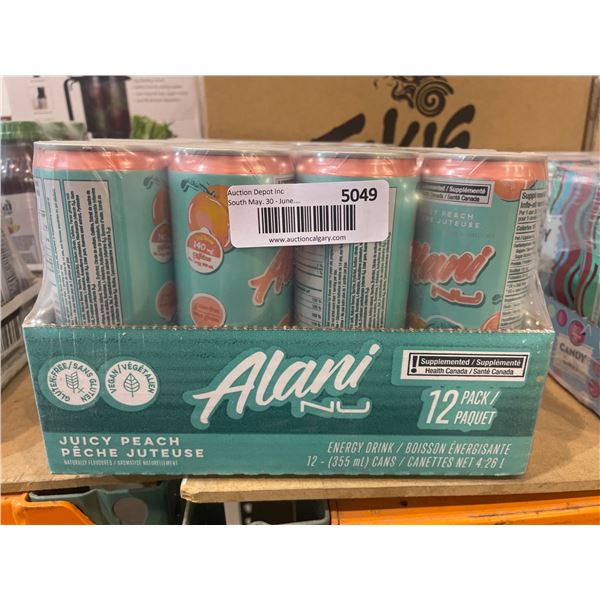 Alani Nu Juicy Peach Energy Drink, 12-Pack, 355 ml Cans