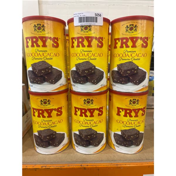Fry’s Premium Cocoa Cacao 454g Cans Lot of 6