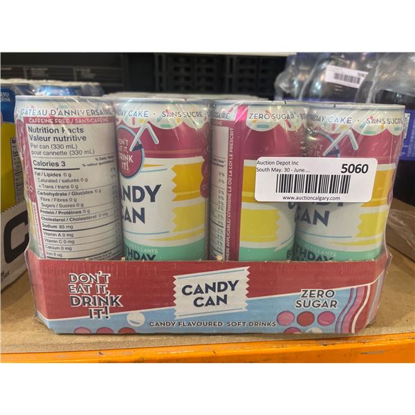 Candy Flavored Soft Drinks, Zero Sugar – 12 Pack (355mL Each)