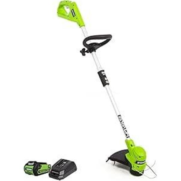 Greenworks 12-Inch String Trimmer with Charger and 40V 2.0Ah Battery