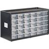 Image 1 : Multi-Drawer Plastic Storage Organizer with Clear Compartments