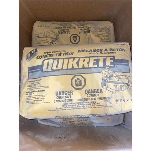 Quikrete High Strength Concrete Mix, 25 kg (55 lb) Bags Lot of 3 (COME VIEW)