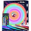 Image 1 : Keepsmile 32.8 ft LED Neon Rope Lights With App Control, 18 Million Colors