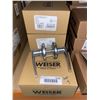 Image 2 : Weiser Satin Chrome Privacy Lockset Lot of 4