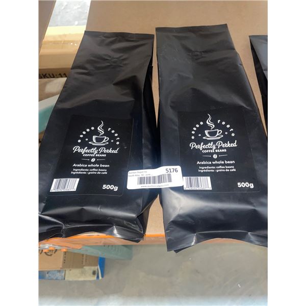 Perfectly Perked Arabica Whole Bean Coffee, 2 x 500g