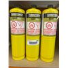 Image 1 : TurboTorch MAP/Pro Gas Cylinders for High-Heat Applications Lot of 3