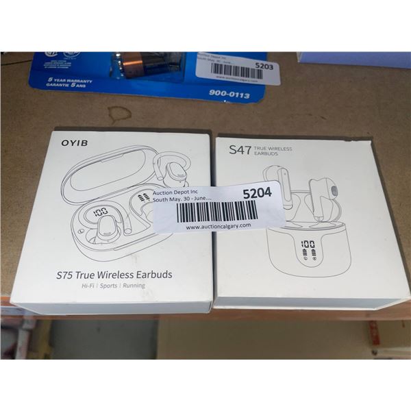 OYIB S47 and S75 True Wireless Earbuds with Charging Cases
