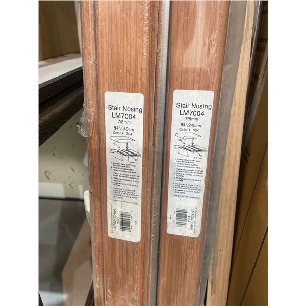 ASSORTED LOT Stair Nosing LM7004, 94 Inches Length, 7.8 mm Thickness, Color No. 304