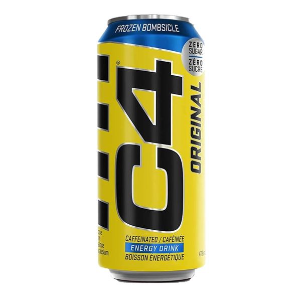 C4 Energy Drink, Frozen Bombsicle Flavor, 473 ml Cans, Set of 6